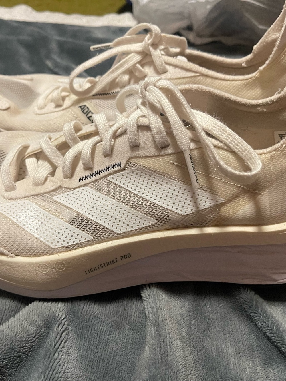 Adidas Adizero Boston 11 White Sneakers Running GY2585 Womens Size 8